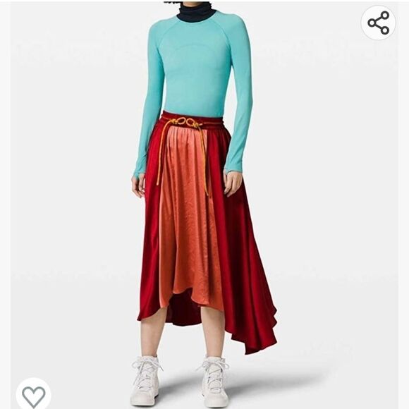 Lululemon Red Limited Edition Roksanda Ilinčić Colaboration Maxi Skirt XL - Picture 3 of 12